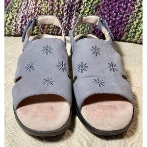 Propet Blue-Gray Sandals with Star Accents